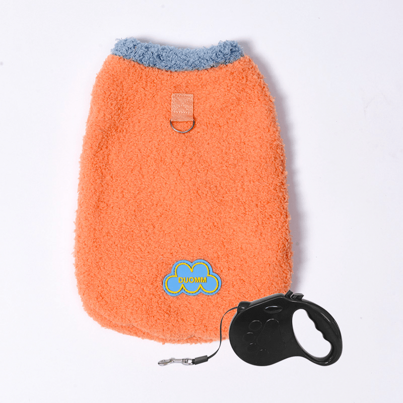 Sphynx Cat Clothes Fleece Sweatshirts Sleeveless with Leashes Multicolor - PIKAPIKA