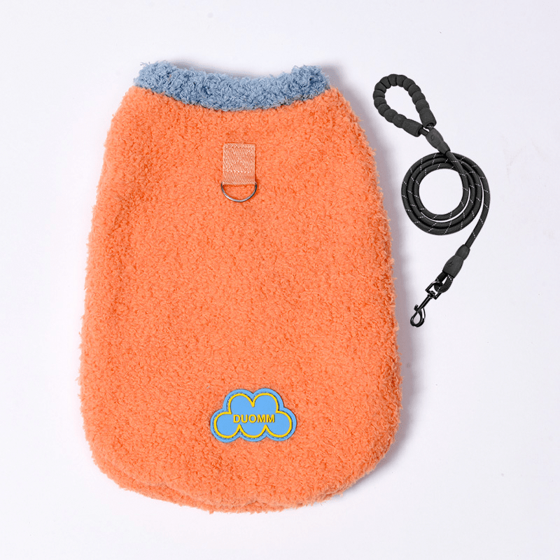 Sphynx Cat Clothes Fleece Sweatshirts Sleeveless with Leashes Multicolor - PIKAPIKA