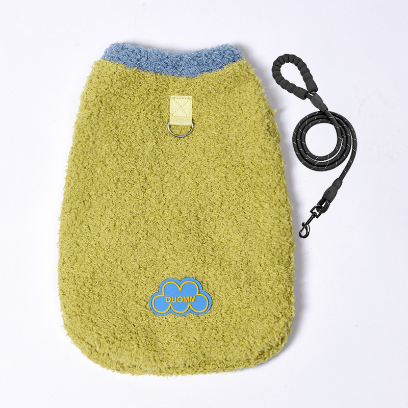 Sphynx Cat Clothes Fleece Sweatshirts Sleeveless with Leashes Multicolor - PIKAPIKA