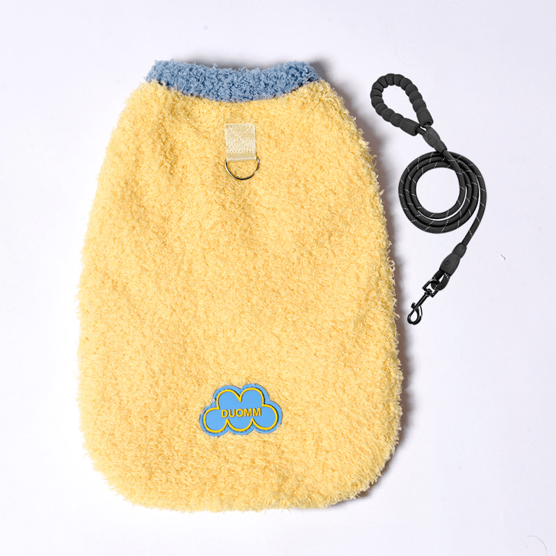 Sphynx Cat Clothes Fleece Sweatshirts Sleeveless with Leashes Multicolor - PIKAPIKA