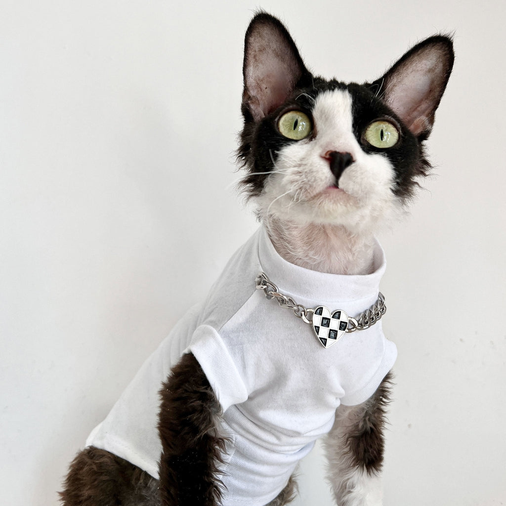 Sphynx Cat Clothes Necklace T-shirt - PIKAPIKA