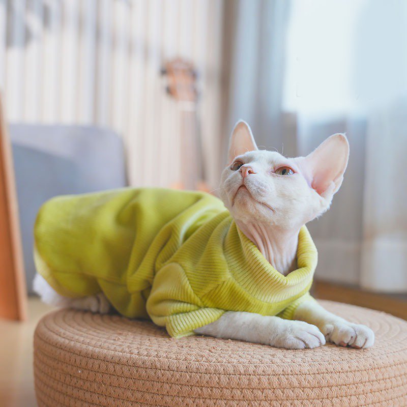 Sphynx Cat Clothes Polar Fleece Pullover Shirts - PIKAPIKA