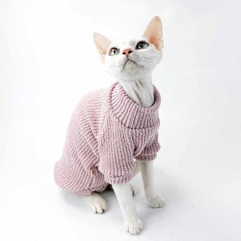 Sphynx Cat Clothes Sweater Soft - PIKAPIKA