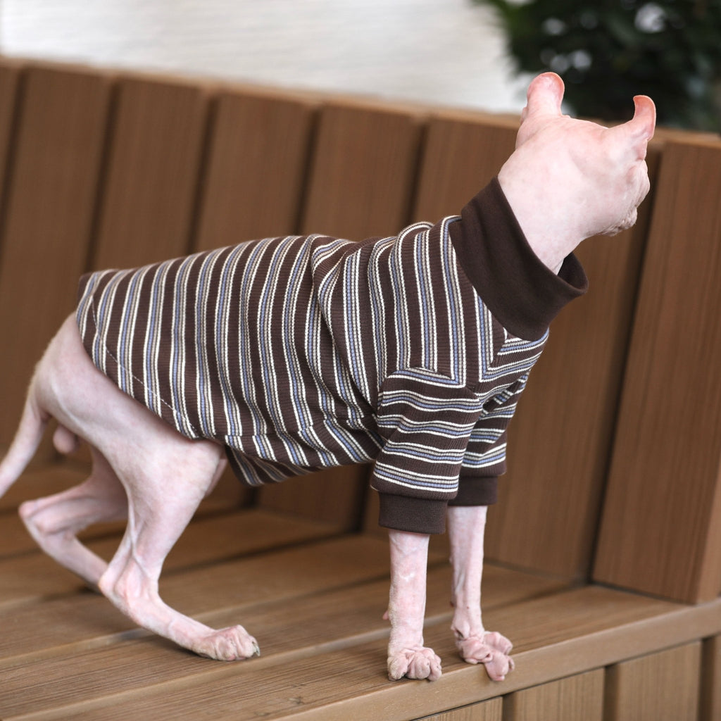 Sphynx Cat Sweaters Pullover Highneck Top Knit Wear Elastic Devon Rex Clothes - PIKAPIKA