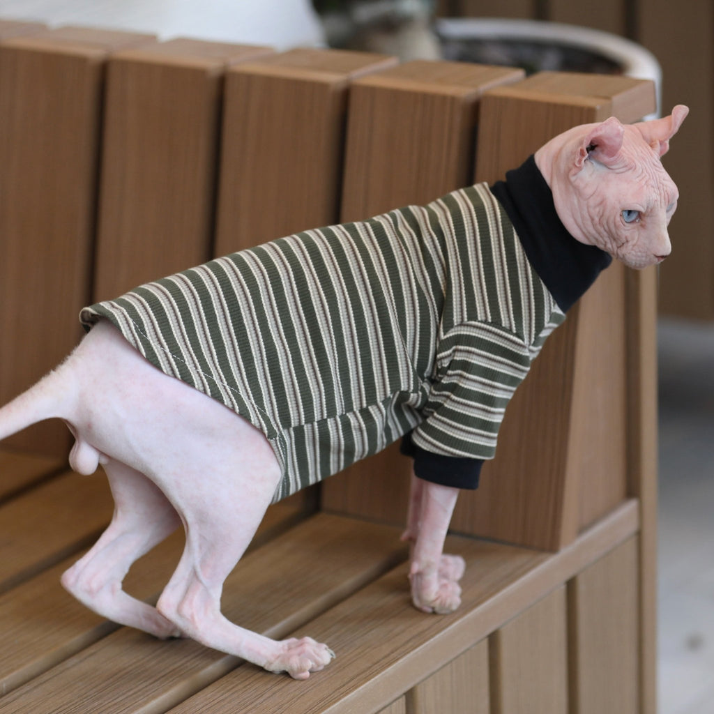 Sphynx Cat Sweaters Pullover Highneck Top Knit Wear Elastic Devon Rex Clothes - PIKAPIKA