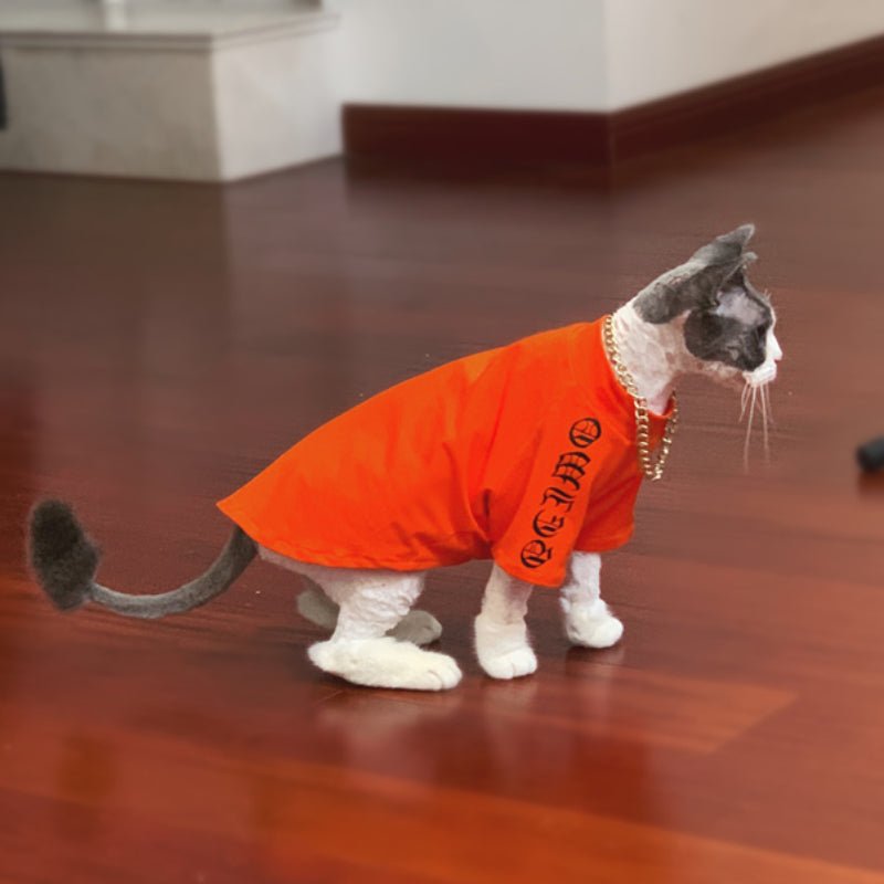 Sphynx Design T-shirts Breathable Cat Clothes - PIKAPIKA