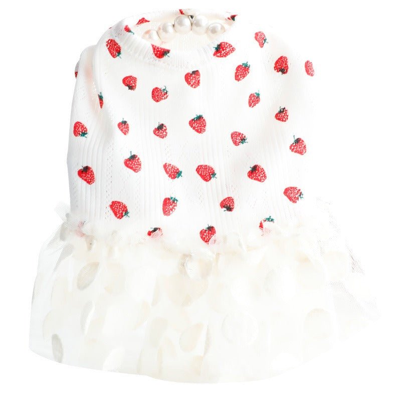 Strawberry Sleeveless Organza Tank Dress Dog Clothes - PIKAPIKA