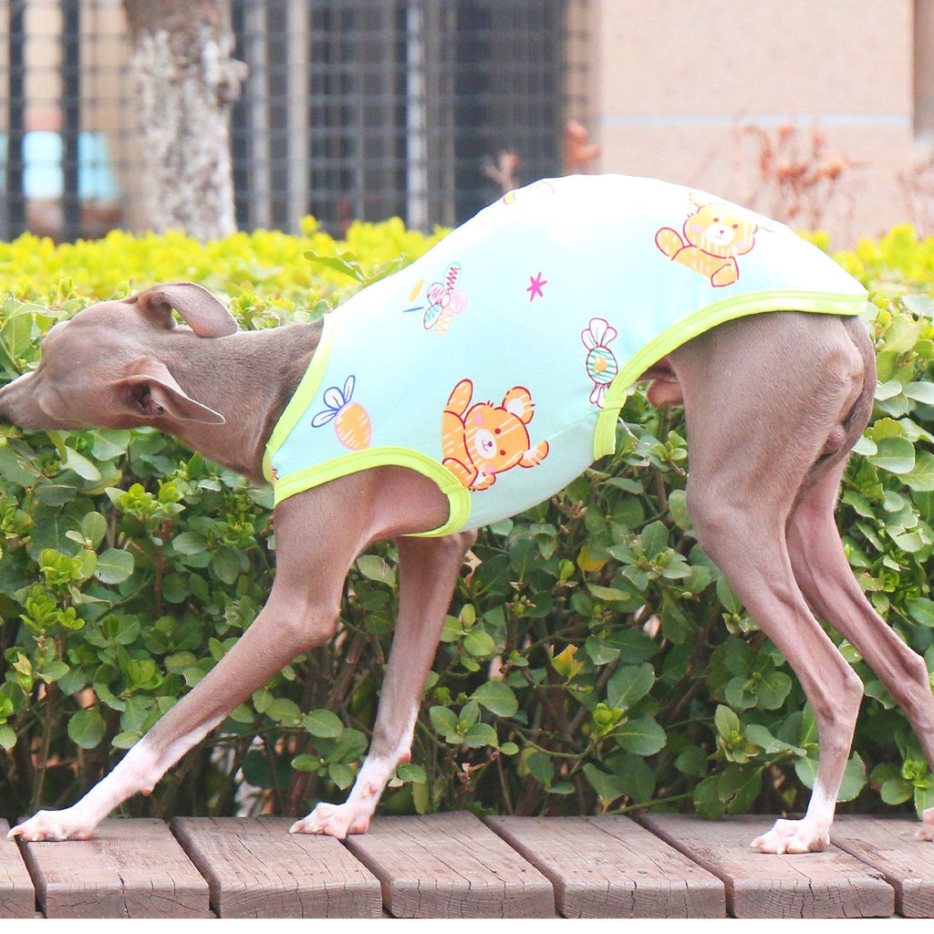 Stretchy Printed Milk Silk Dog Tank for Italian Greyhound - PIKAPIKA