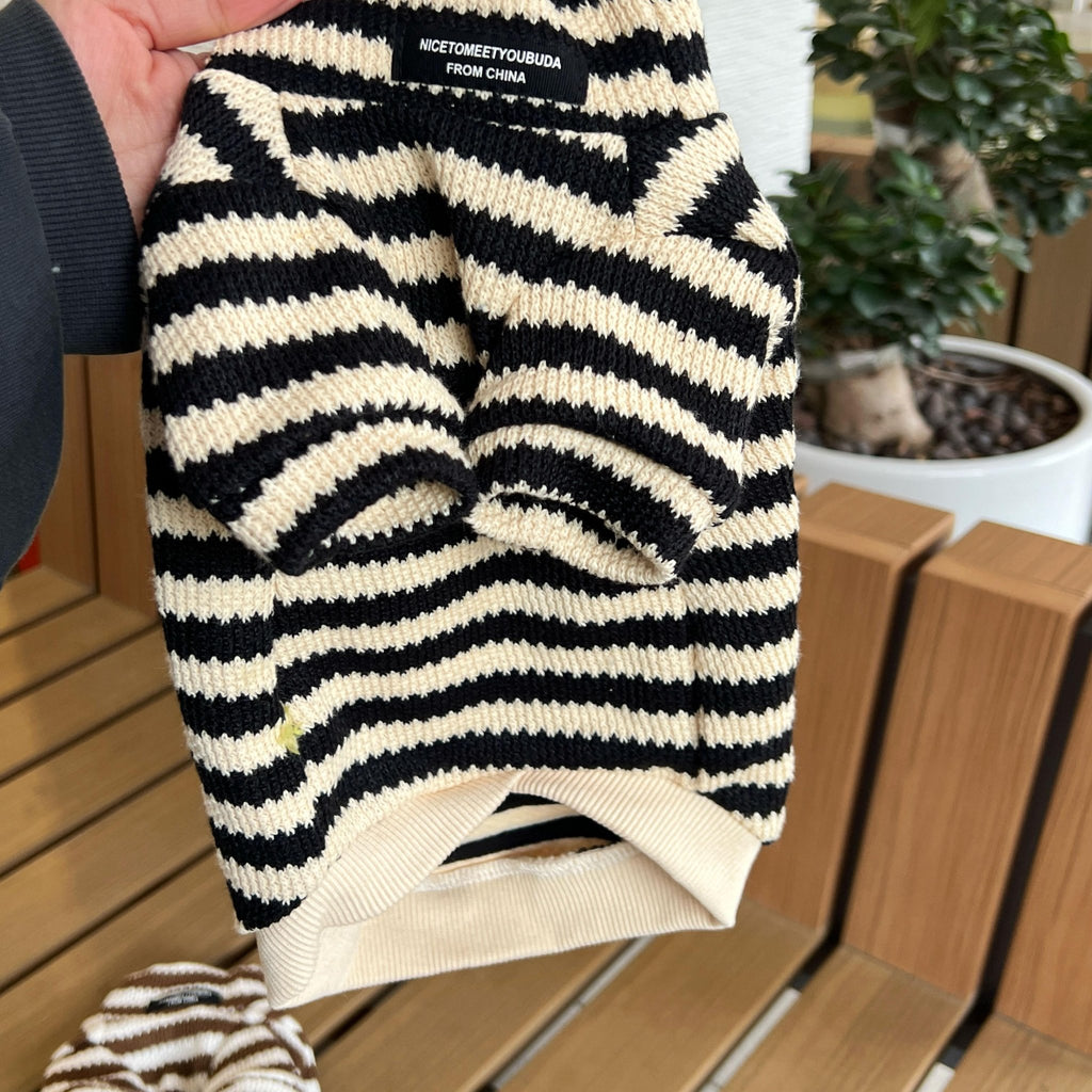 Stripe Onesies Sphynx Cat Clothes Cotton Shirts - PIKAPIKA