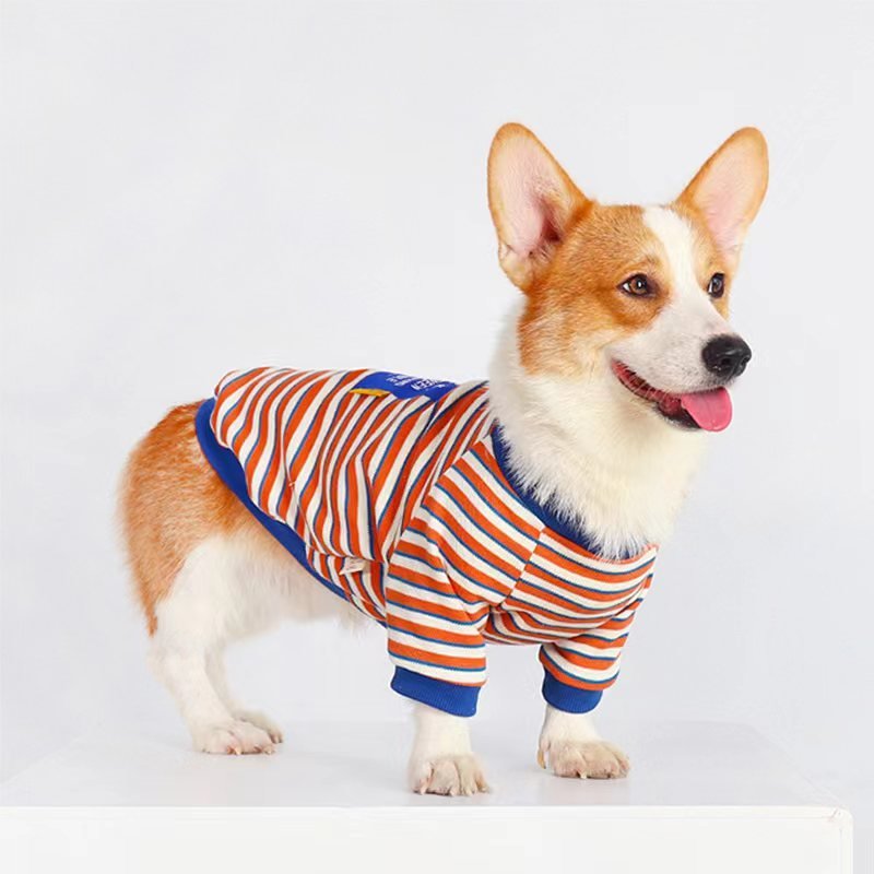 Stripe Shirt Corgi Dog Clothes - PIKAPIKA