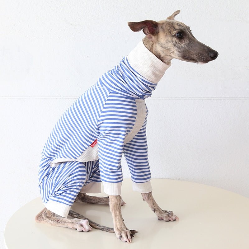 Striped Four - Leg Pajamas for Italian Greyhound Whippet Dog Clothes - PIKAPIKA