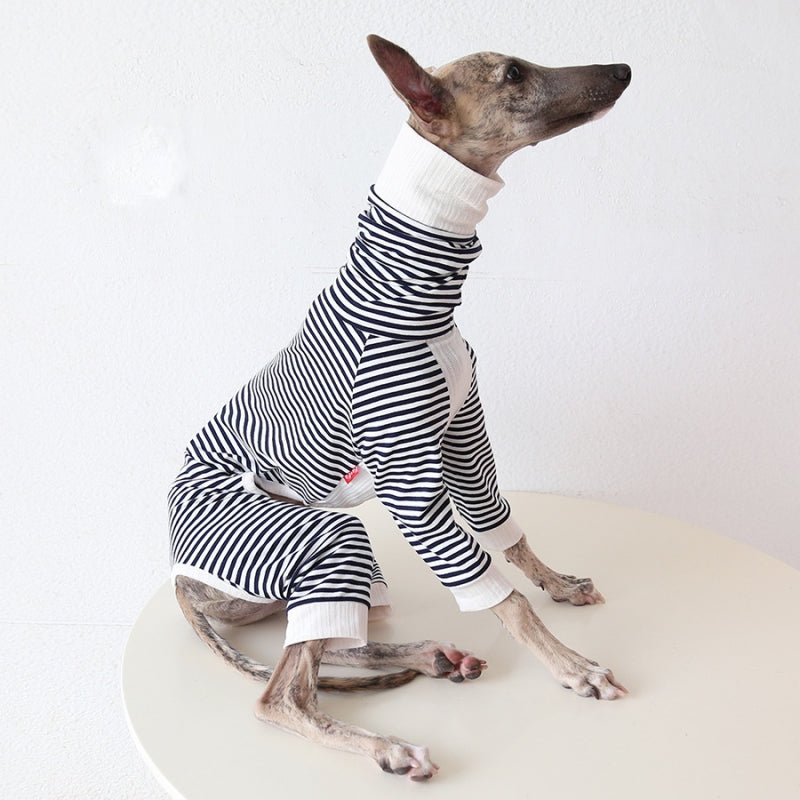 Striped Four - Leg Pajamas for Italian Greyhound Whippet Dog Clothes - PIKAPIKA