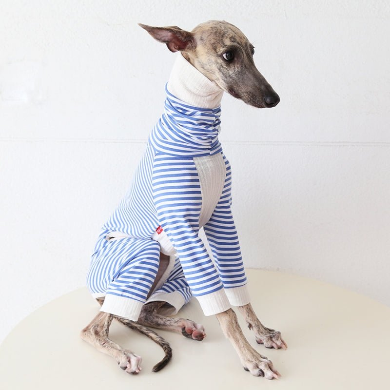 Striped Four - Leg Pajamas for Italian Greyhound Whippet Dog Clothes - PIKAPIKA