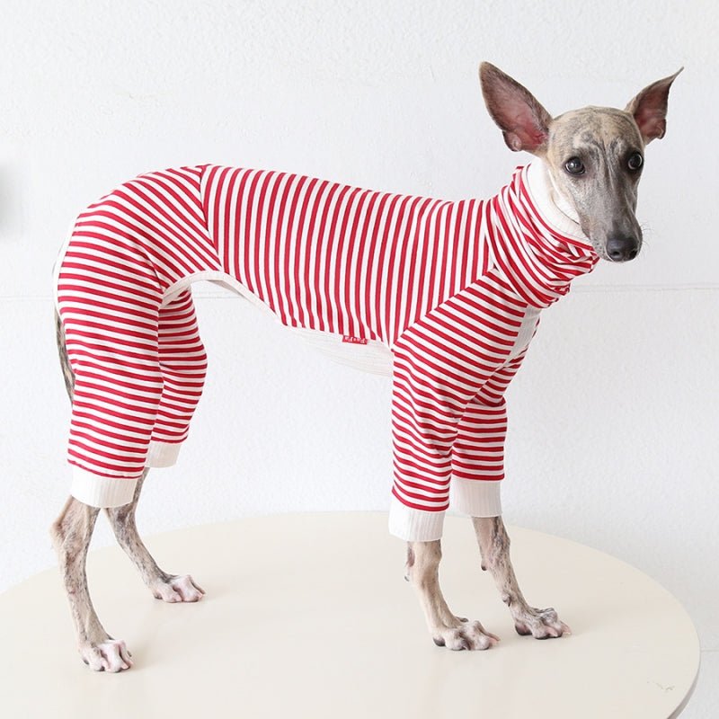 Striped Four - Leg Pajamas for Italian Greyhound Whippet Dog Clothes - PIKAPIKA