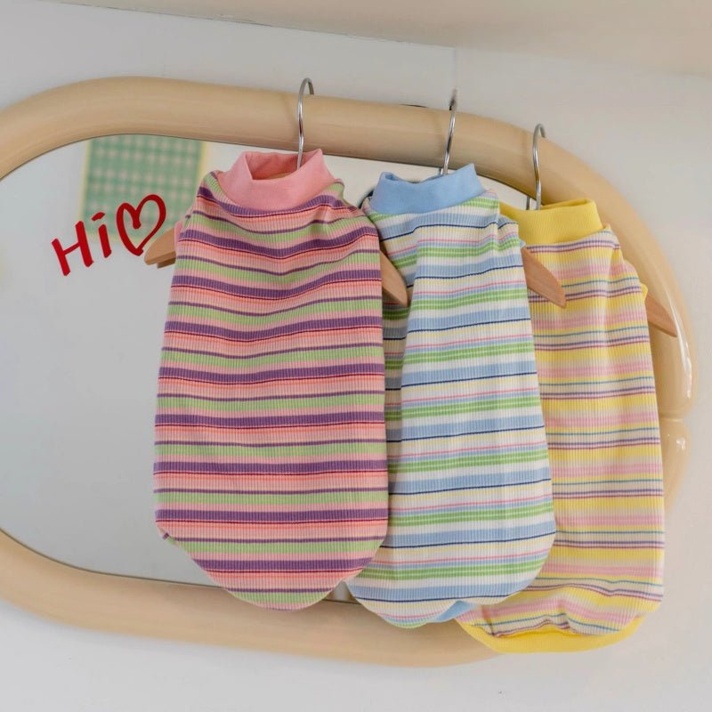 Striped Vest Fresh Air - Conditioned Base Layer Shirt Sphynx Cat Clothes - PIKAPIKA
