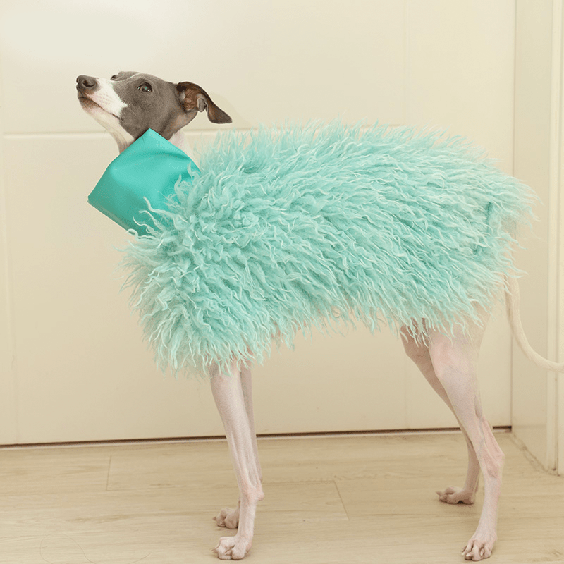 Stylish Winter Cloak Soft Faux Shearling Coat for Italian Greyhounds - PIKAPIKA