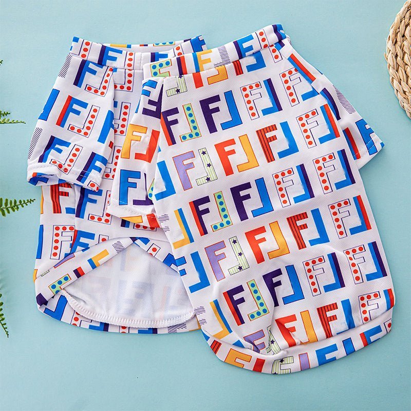 T-shirt Dog Clothes Colorful Luxury Designer Style - PIKAPIKA