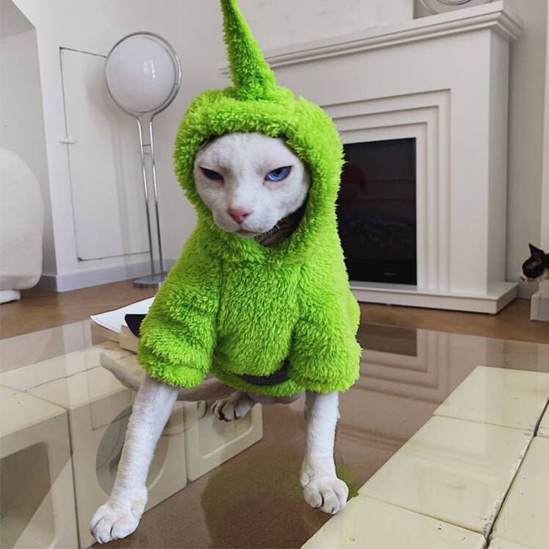 Teletubbies Fleece Hoodie Onesie Costume Sphynx Cat Clothes - PIKAPIKA