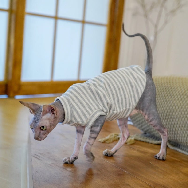 Thermal Fleece Stretch Shirts for Sphynx & Devon Cats - PIKAPIKA