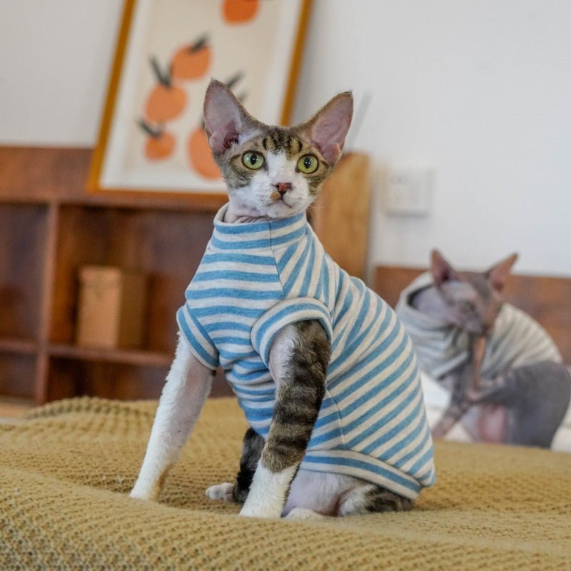 Thermal Fleece Stretch Shirts for Sphynx & Devon Cats - PIKAPIKA