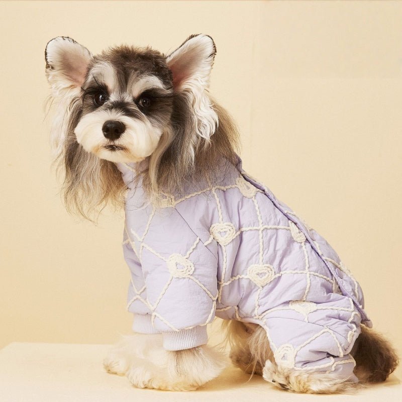 Thick Warm Small Medium Dog Winter Clothes Four - Leg Cotton Coats - PIKAPIKA