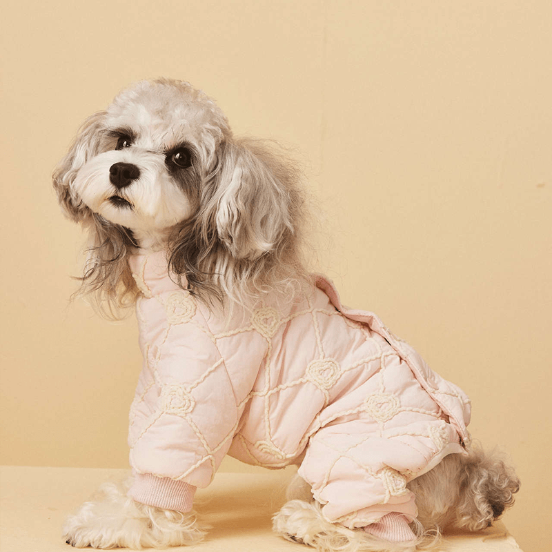 Thick Warm Small Medium Dog Winter Clothes Four - Leg Cotton Coats - PIKAPIKA