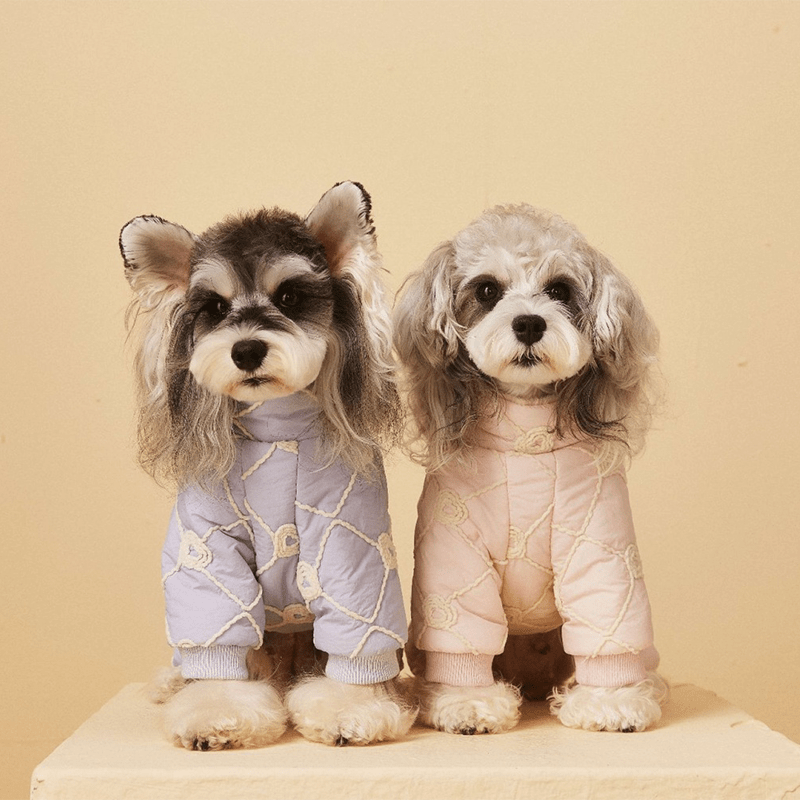 Thick Warm Small Medium Dog Winter Clothes Four - Leg Cotton Coats - PIKAPIKA