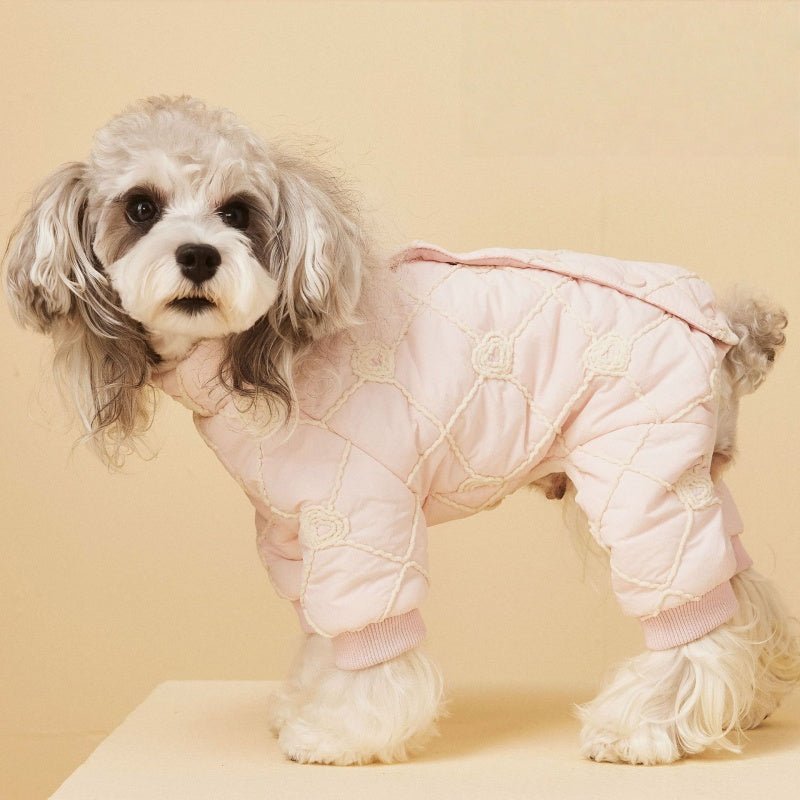 Thick Warm Small Medium Dog Winter Clothes Four - Leg Cotton Coats - PIKAPIKA