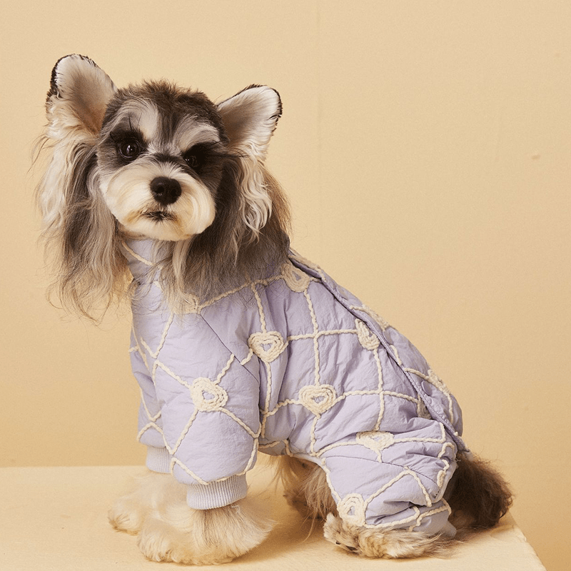 Thick Warm Small Medium Dog Winter Clothes Four - Leg Cotton Coats - PIKAPIKA