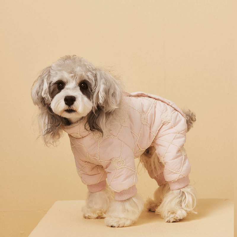 Thick Warm Small Medium Dog Winter Clothes Four - Leg Cotton Coats - PIKAPIKA