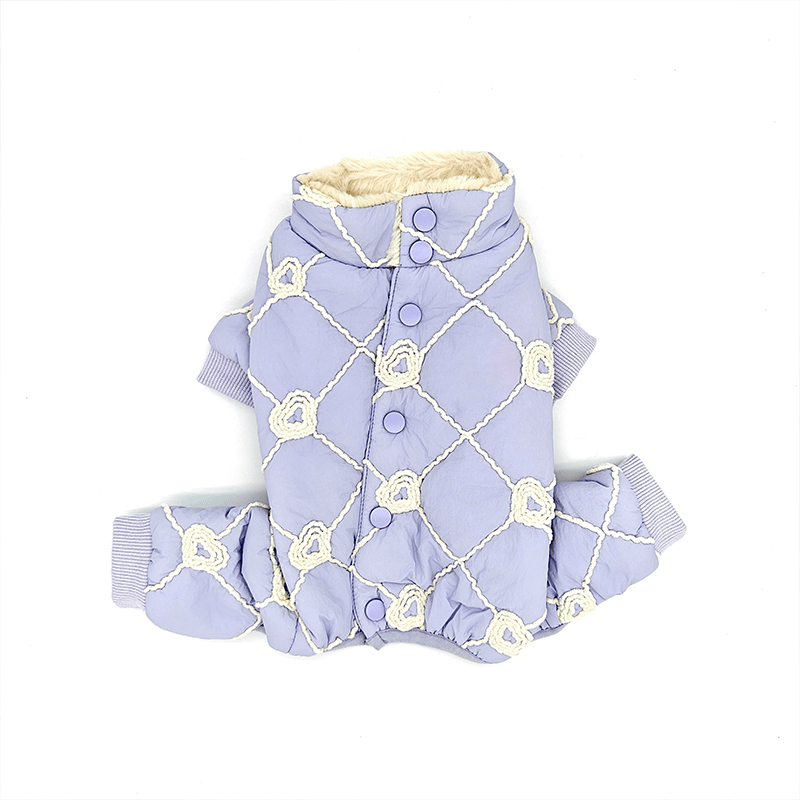 Thick Warm Small Medium Dog Winter Clothes Four - Leg Cotton Coats - PIKAPIKA