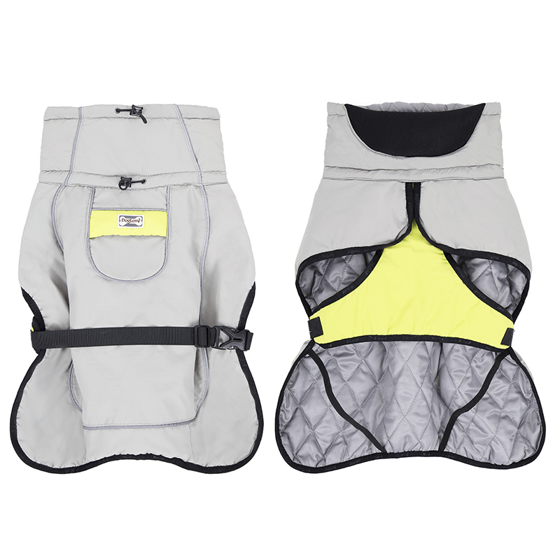 Thick Warm Whippet Dog Vests Windproof Outdoor Coat with Reflective Strips Pet Clothes - PIKAPIKA