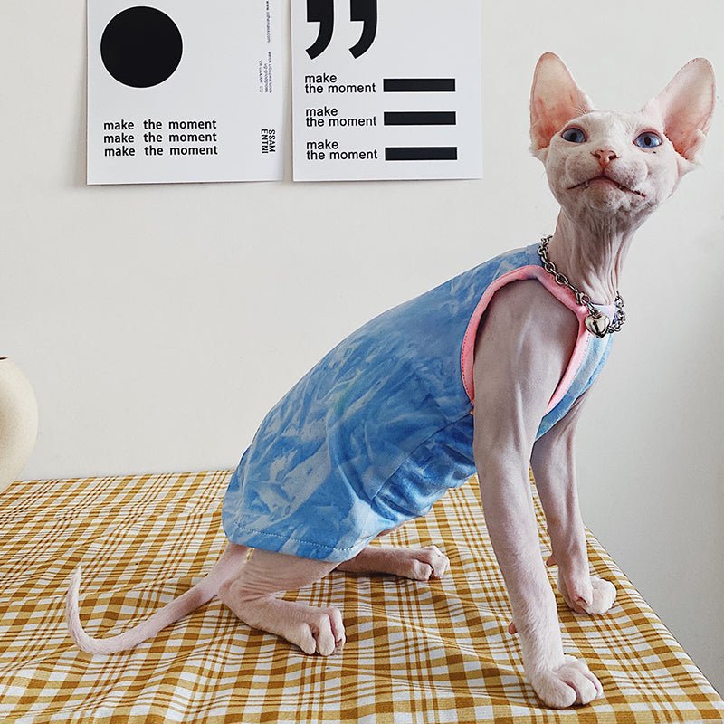 Tie-dye Tank Sphynx Cat Clothes - PIKAPIKA