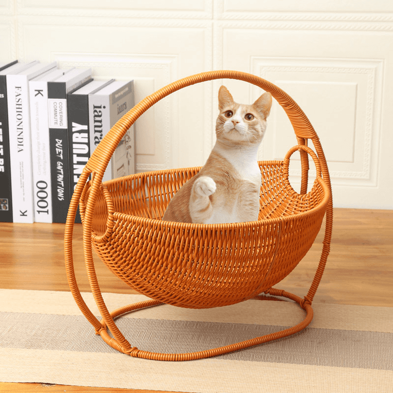 Trendy Rattan - Style Cat Cradle Bed & Hanging Hammock - PIKAPIKA