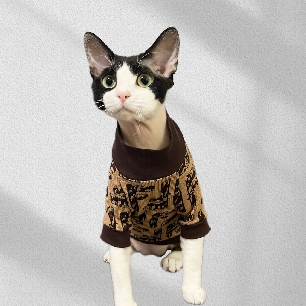 Turtleneck Cat Shirts Sphynx Clothes Soft Knitting - PIKAPIKA