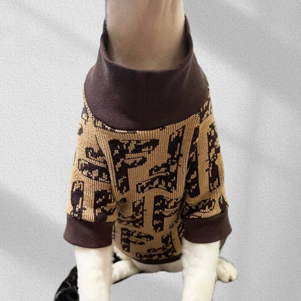 Turtleneck Cat Shirts Sphynx Clothes Soft Knitting - PIKAPIKA