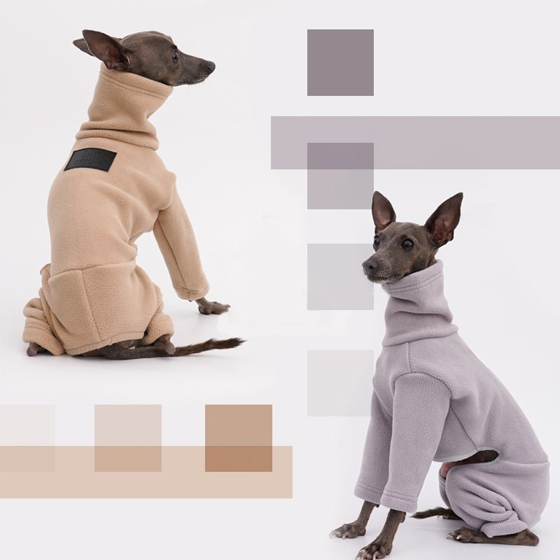 Turtleneck Fleece Onesie for Italian greyhound Whippet Dog Clothes - PIKAPIKA