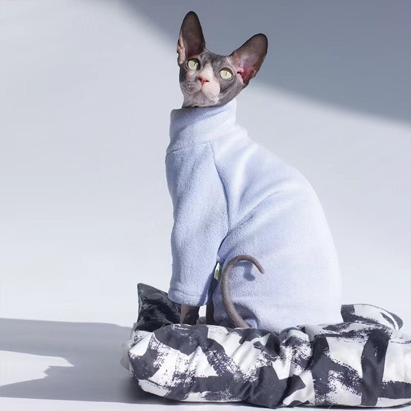 Turtleneck Fleece Onesie Sphynx Cat Clothes - PIKAPIKA