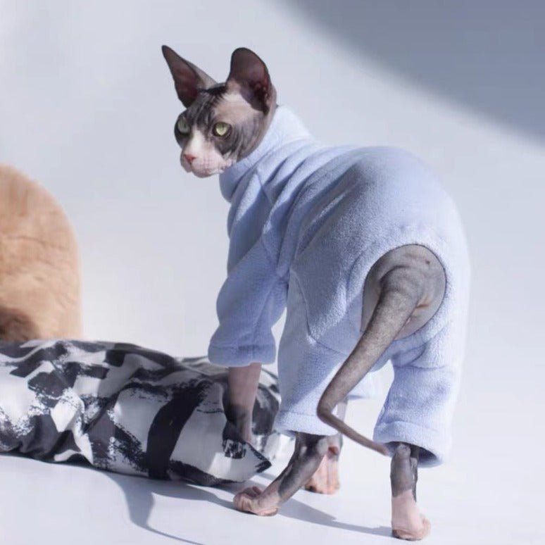Turtleneck Fleece Onesie Sphynx Cat Clothes - PIKAPIKA