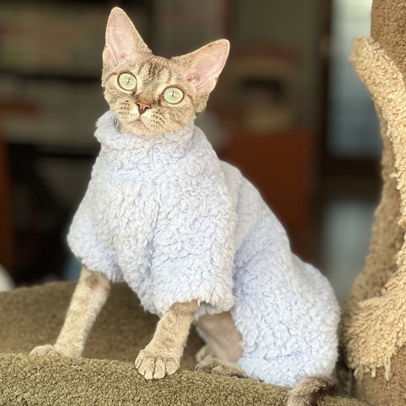 Turtleneck Fleece Onesies Cat Clothes Sphynx Cat Clothing - PIKAPIKA