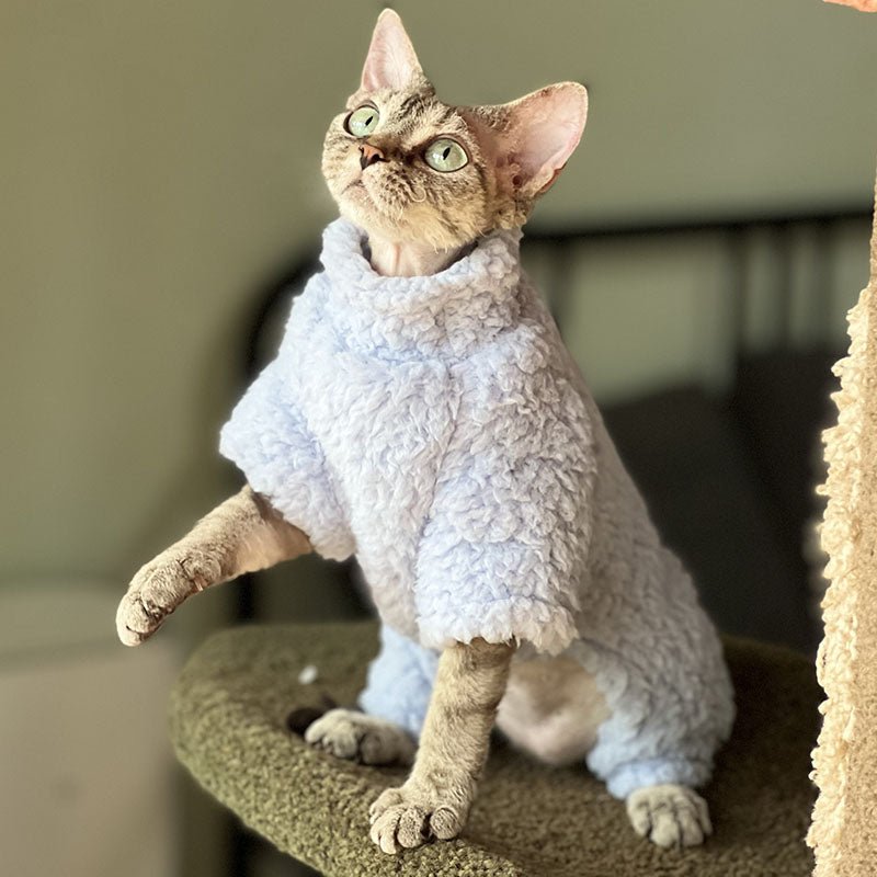 Turtleneck Fleece Onesies Cat Clothes Sphynx Cat Clothing - PIKAPIKA
