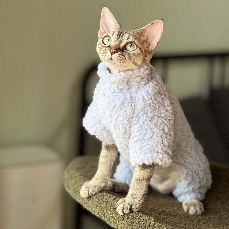 Turtleneck Fleece Onesies Cat Clothes Sphynx Cat Clothing - PIKAPIKA