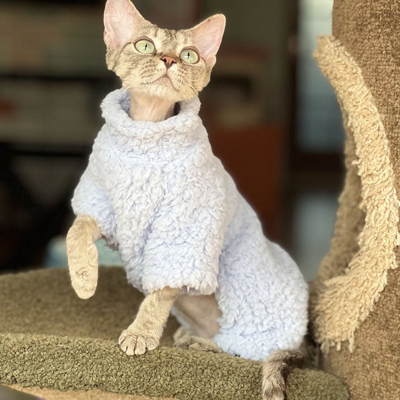 Turtleneck Fleece Onesies Cat Clothes Sphynx Cat Clothing - PIKAPIKA