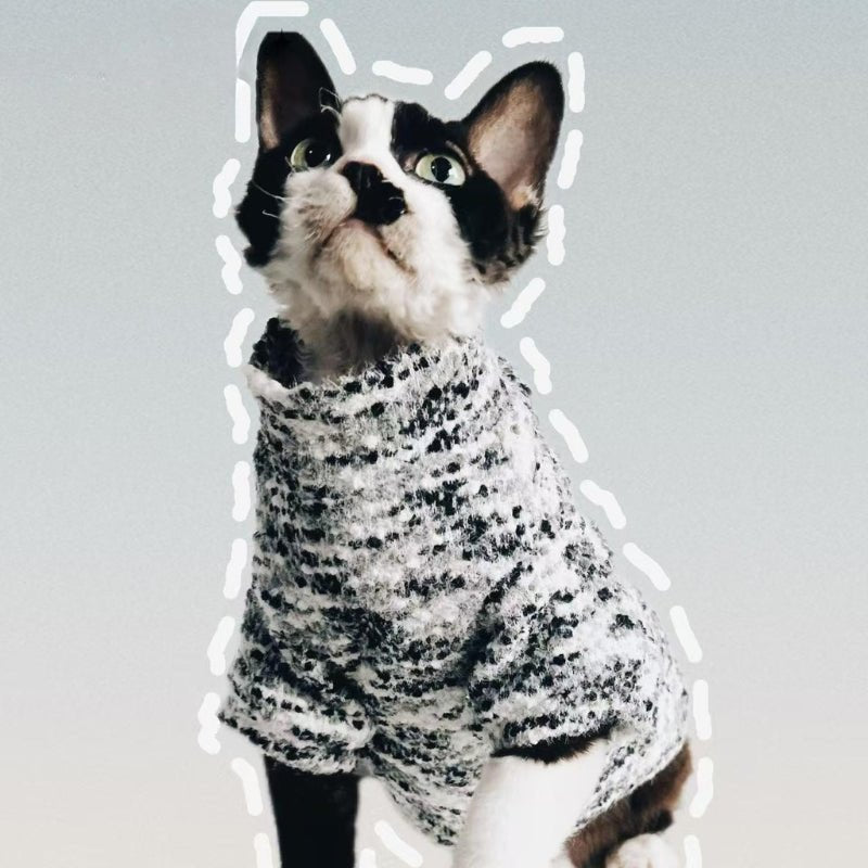 Turtleneck Knit Sweater Sphynx Cat Warm Clothes - PIKAPIKA