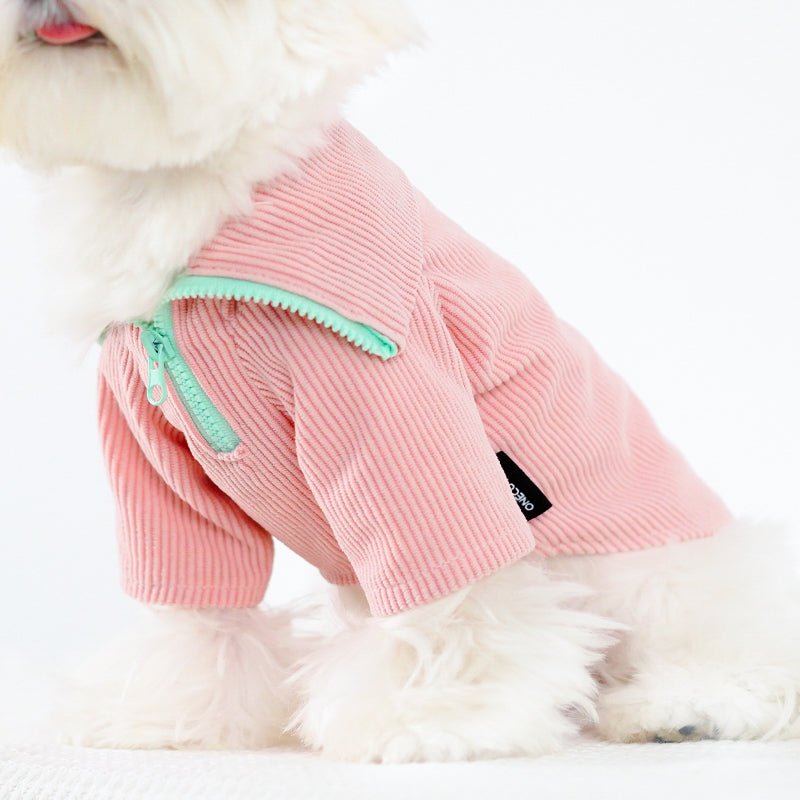 Turtleneck Zip Half Pullover Shirts Dog Clothes - PIKAPIKA