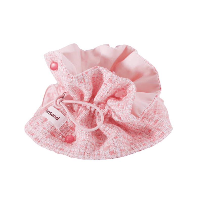 Tweed Hand Made Collar Scarf Neckerchief Pink Valentine Gift for Cat Dog - PIKAPIKA