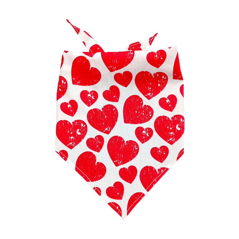 Valentine's Day Pet Bandana for Dogs Drool Bib for Cats Pet Scarf - PIKAPIKA