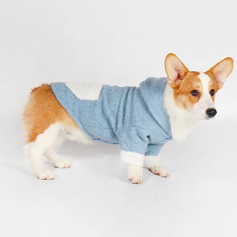 Warm Fleece Button Coat Corgi Dog Clothes - PIKAPIKA