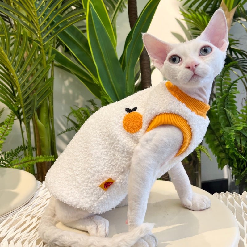 Warm Fleece Tank Tops Sphynx & Devon Cat Clothes - PIKAPIKA