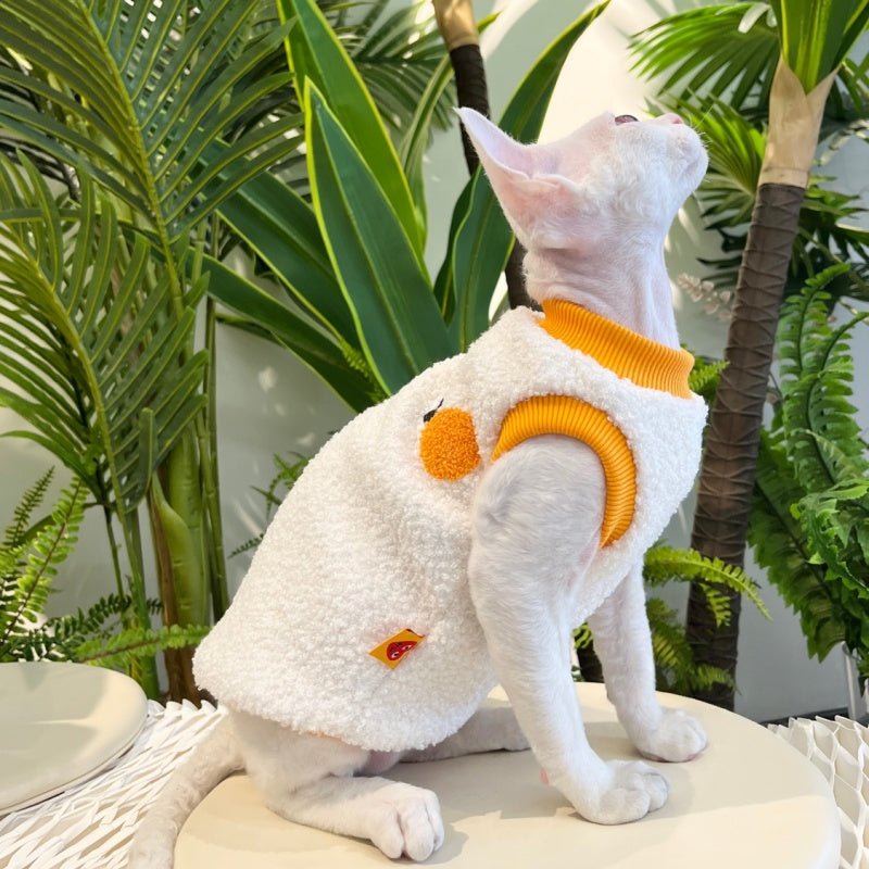 Warm Fleece Tank Tops Sphynx & Devon Cat Clothes - PIKAPIKA